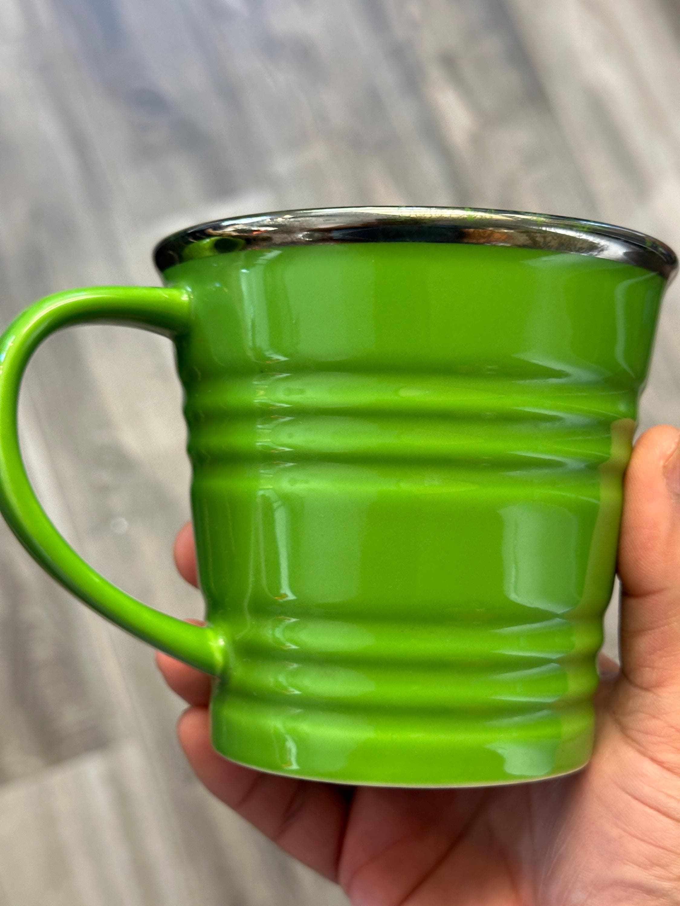 Starbucks 2007 Green Sand Pail Bucket Mug 14oz – Ship fast!