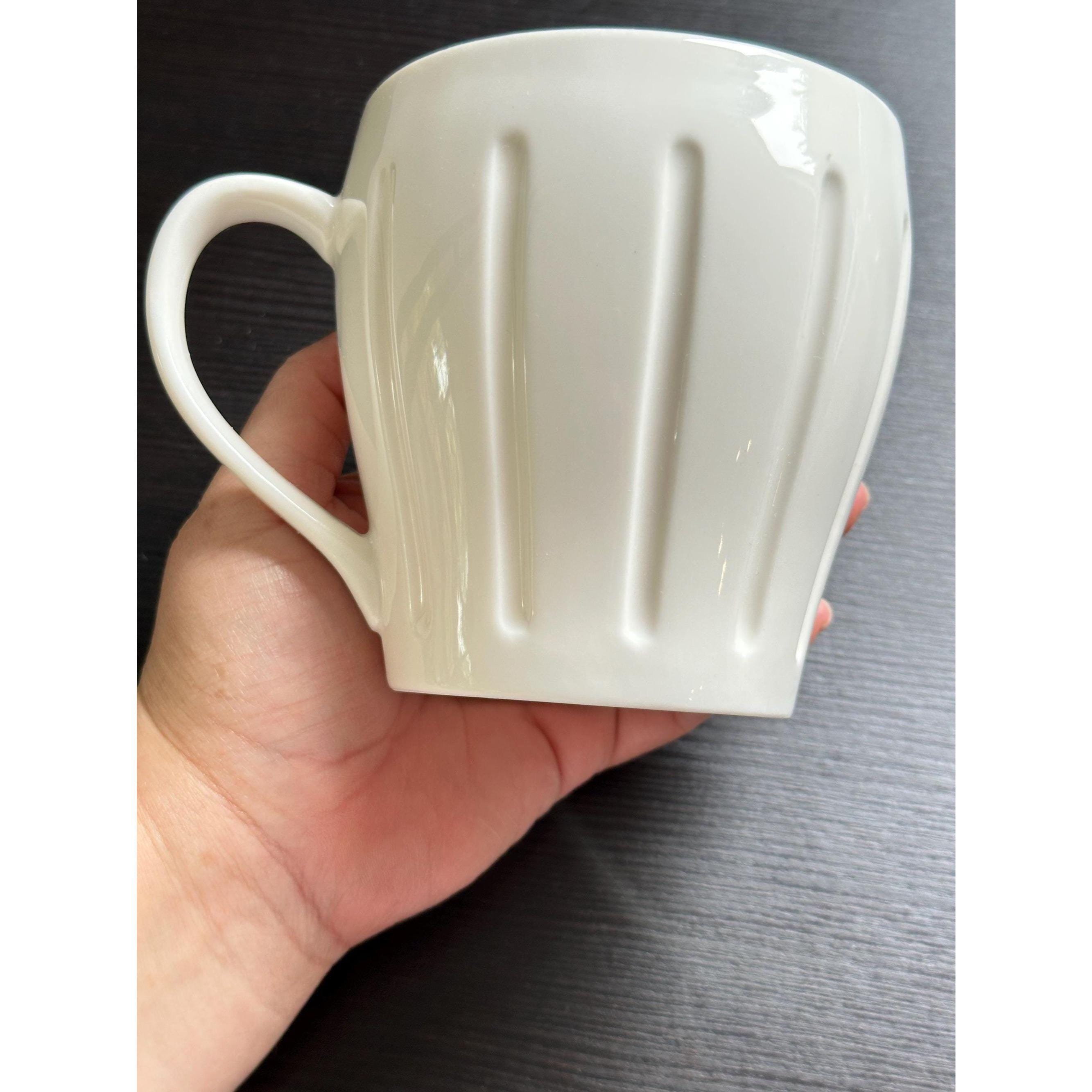 Vintage 2003 Starbucks Mug: Ribbed Ceramic Barista Cup with Siren Logo. Ship Fast!