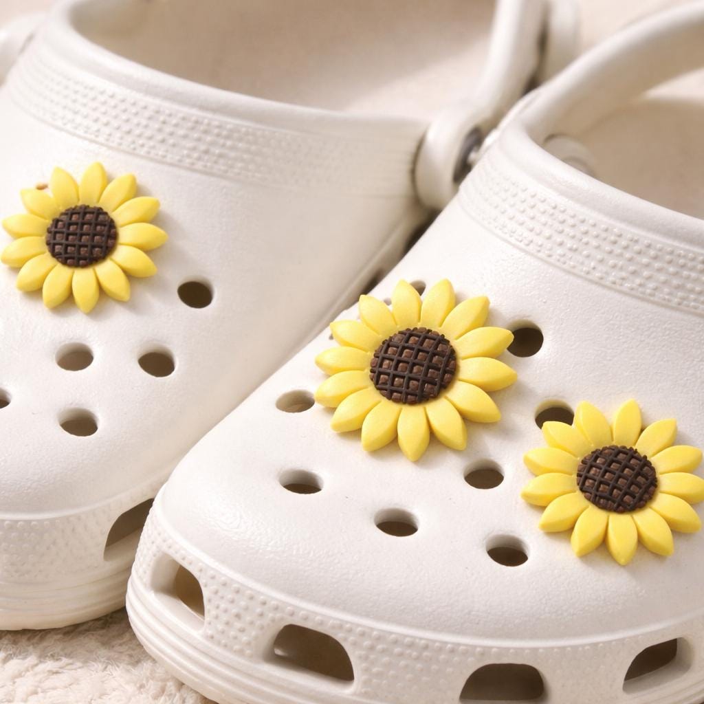 Sunflower Shoe Charm | Charm PVC Clog Accessory. Ship Fast! | Little Joy Market
