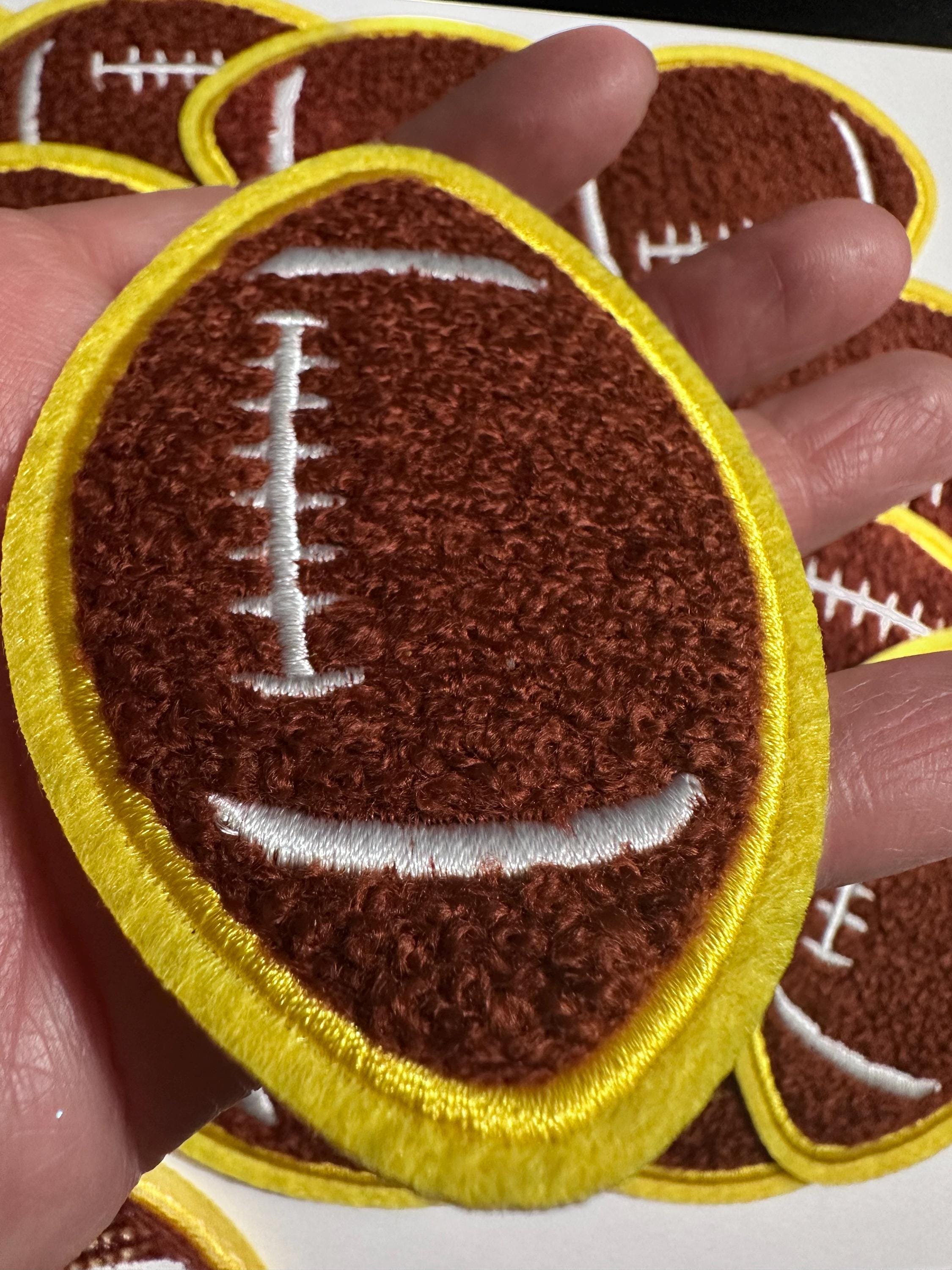Embroidered Football Patches, Iron-on Appliques, Set of 20