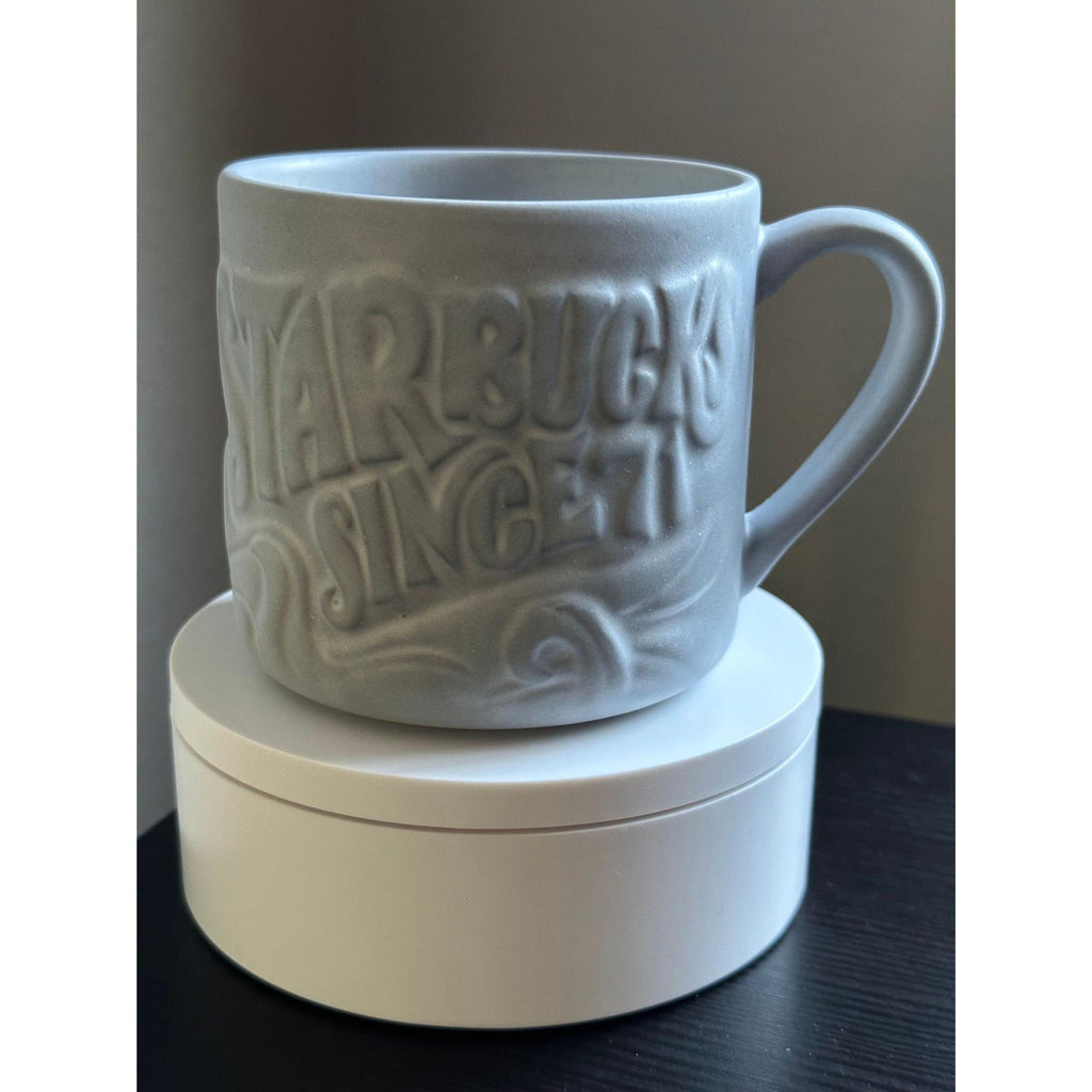 Starbucks Gray Raised Siren Mug 12oz – Since 1971, 2016. Ship Fast!