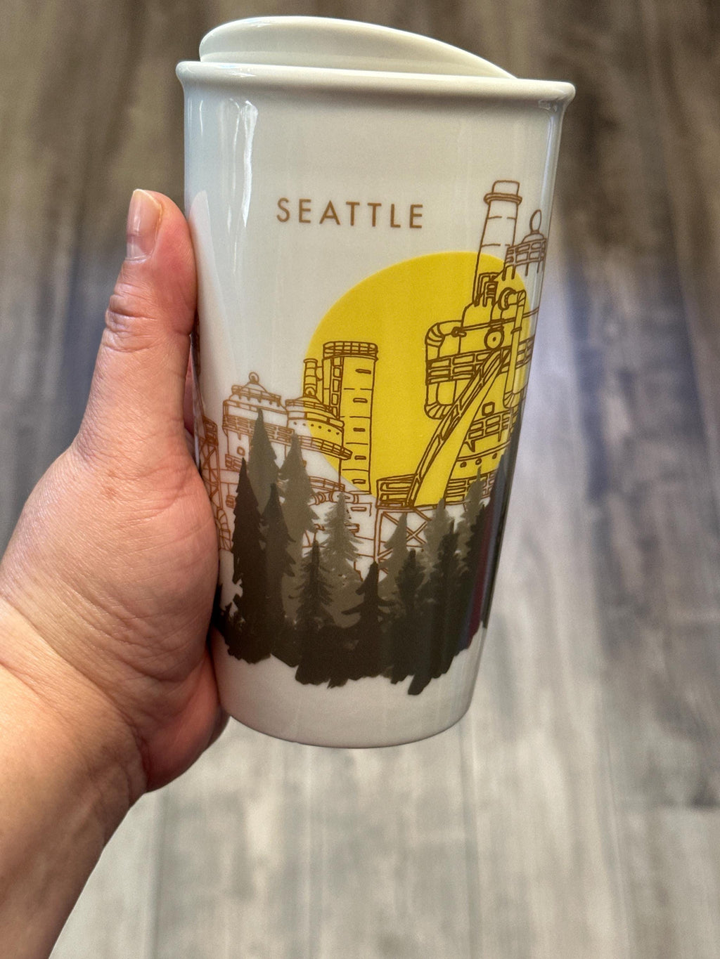 Starbucks Seattle Ceramic Travel Tumbler 12oz Coffee Cup 2015 EUC | Little Joy Market