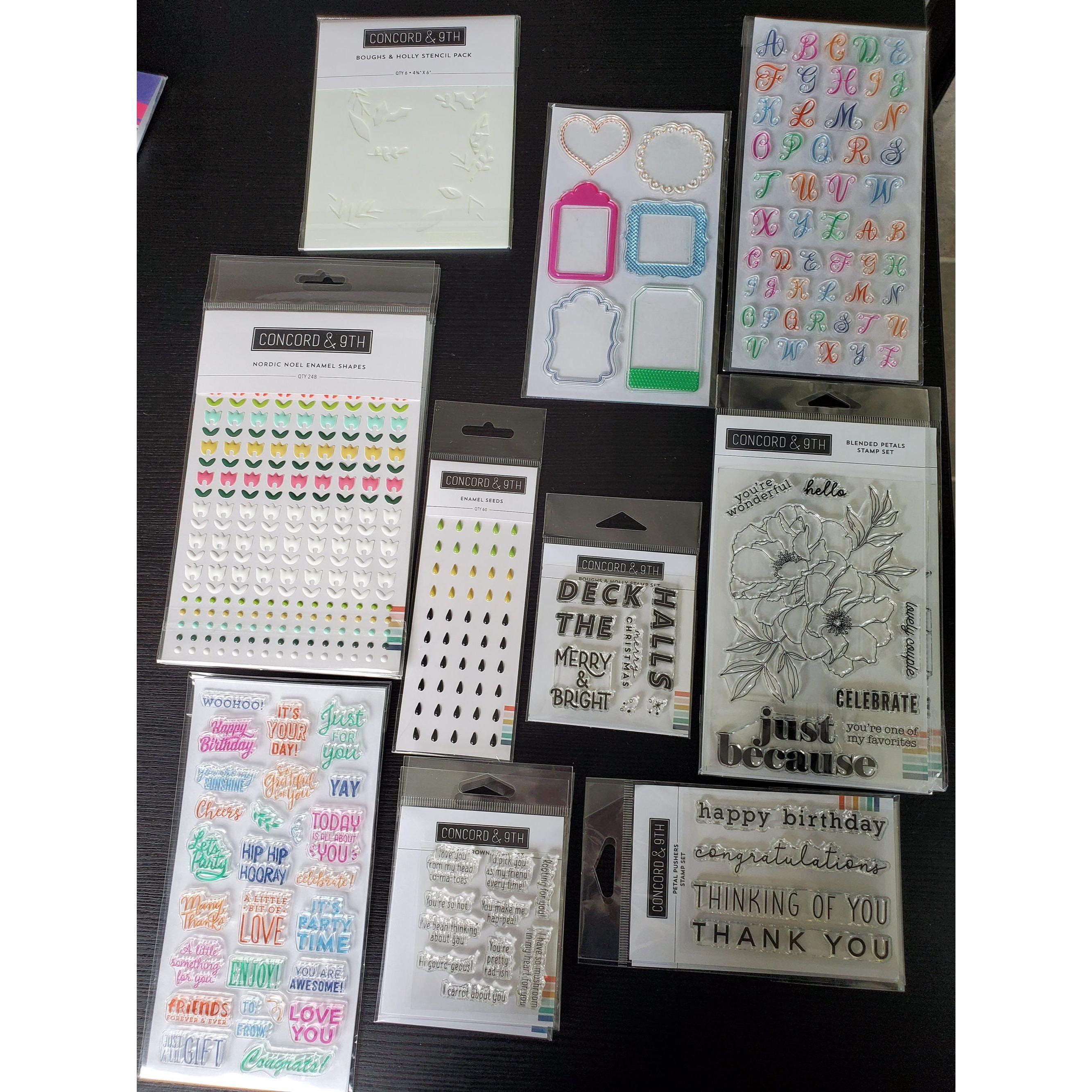 Concord and 9th Stamp Bundle – Stamps, Stencil & Craft Smart Lot. Ship Fast! | Little Joy Market