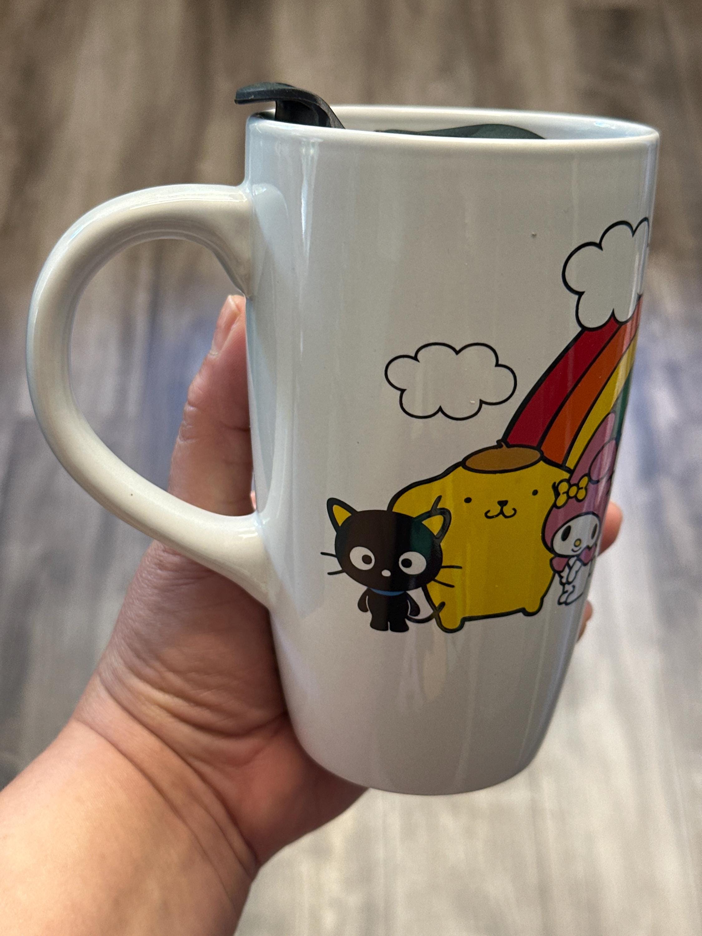Hello Kitty Friends Cup With Lid Cute Coffee Cup New