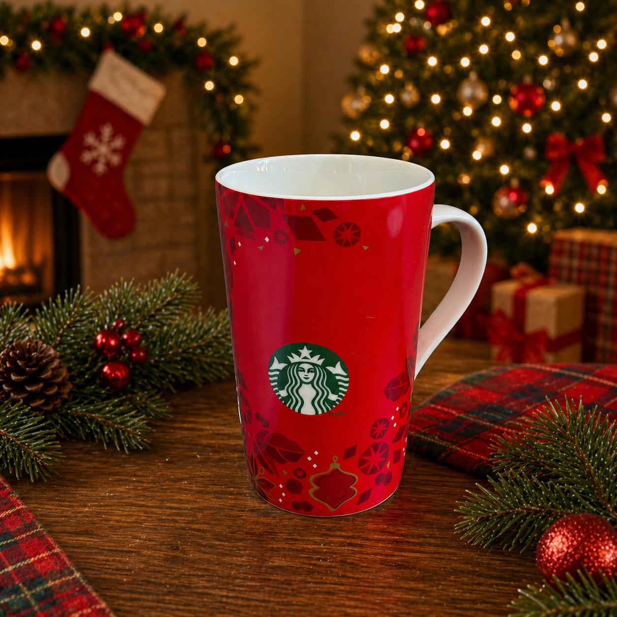 Starbucks Christmas Mug Red 16 oz 2013 Discontinued. EUC. Ship Fast! | Little Joy Market