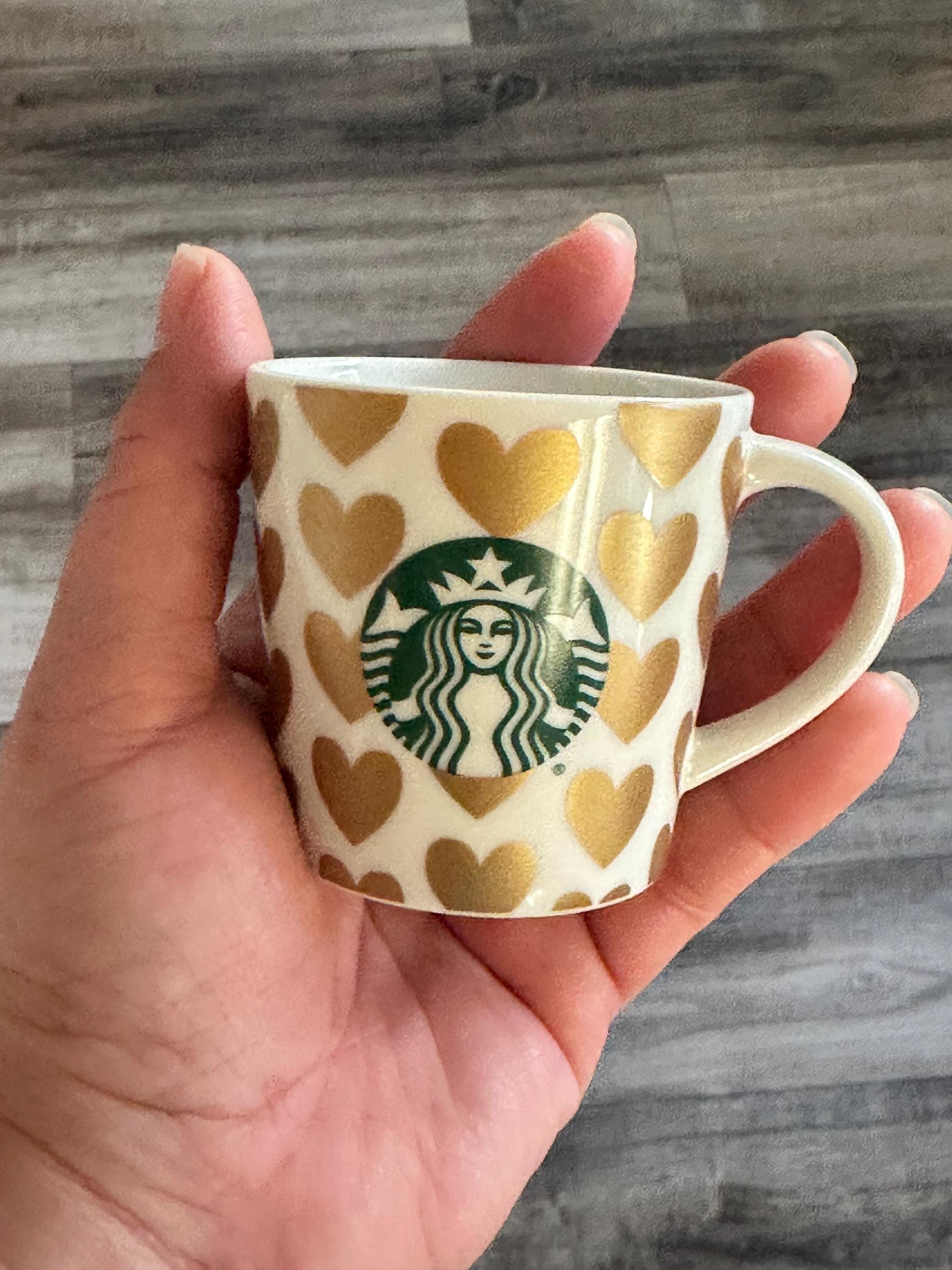 Starbucks 2015 Limited Edition Mini Espresso Cup 3oz – Golden Hearts. Ship Fast! | Little Joy Market
