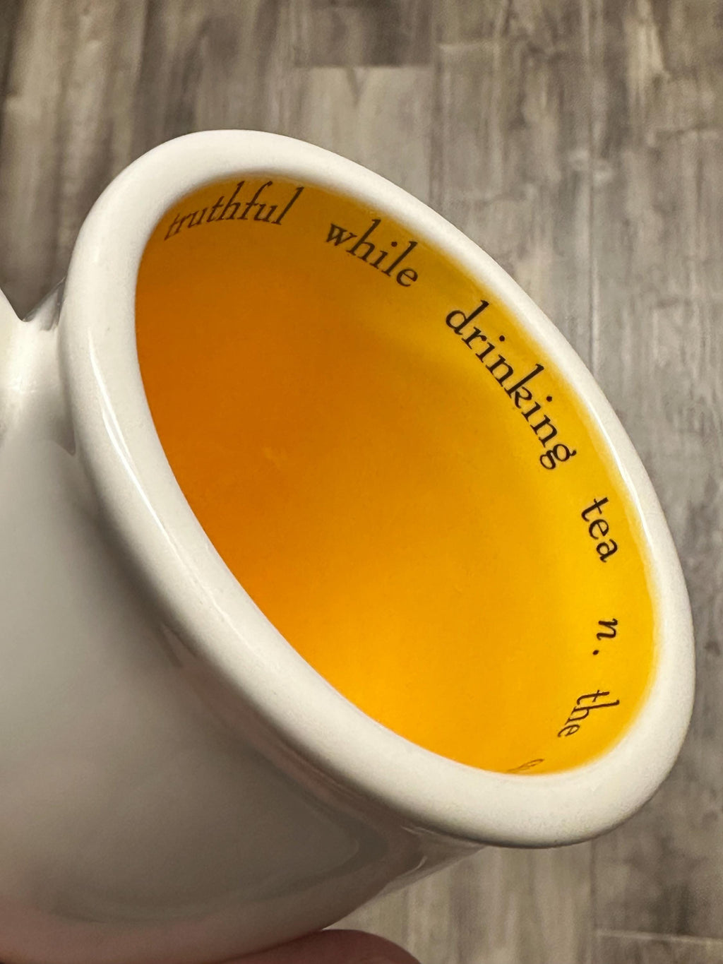 Sincerity Tea Mug White Yellow 12 oz – New. Teacup. Ship Fast!